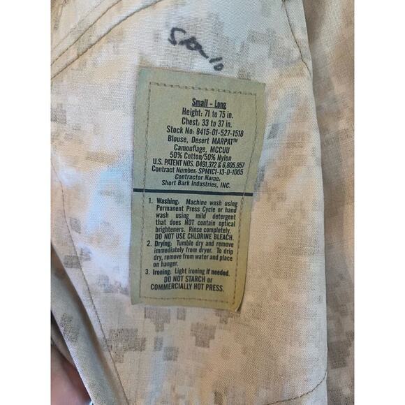 USMC Marine Corps Combat Digital Camo Desert Uniform Shirt Men Small- Long Top - Picture 10 of 14